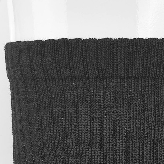 Embroidered Crew Socks Detail Black